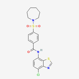 4-(azepan-1-ylsulfonyl)-N-(4-chlorobenzo[d]thiazol-7-yl)benzamide