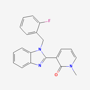 molecular formula C20H16FN3O B2439304 3-(1-(2-氟苄基)-1H-苯并[d]咪唑-2-基)-1-甲基吡啶-2(1H)-酮 CAS No. 1202997-42-9