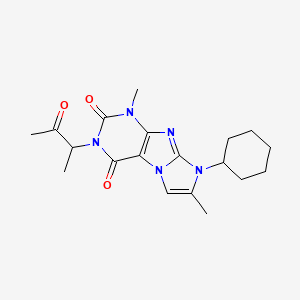 6-Cyclohexyl-4,7-dimethyl-2-(3-oxobutan-2-yl)purino[7,8-a]imidazole-1,3-dione