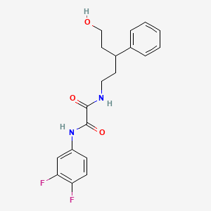 N1-(3,4-difluorophenyl)-N2-(5-hydroxy-3-phenylpentyl)oxalamide