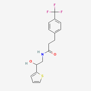N-(2-hydroxy-2-(thiophen-2-yl)ethyl)-3-(4-(trifluoromethyl)phenyl)propanamide