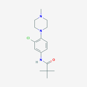 molecular formula C16H24ClN3O B243932 N-[3-chloro-4-(4-methylpiperazin-1-yl)phenyl]-2,2-dimethylpropanamide 