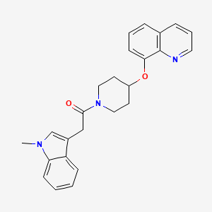 2-(1-methyl-1H-indol-3-yl)-1-(4-(quinolin-8-yloxy)piperidin-1-yl)ethanone