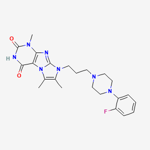 8-(3-(4-(2-fluorophenyl)piperazin-1-yl)propyl)-1,6,7-trimethyl-1H-imidazo[2,1-f]purine-2,4(3H,8H)-dione