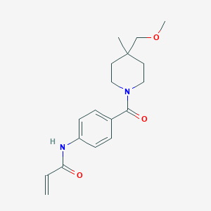 molecular formula C18H24N2O3 B2439330 N-[4-[4-(Methoxymethyl)-4-methylpiperidine-1-carbonyl]phenyl]prop-2-enamide CAS No. 2361843-92-5