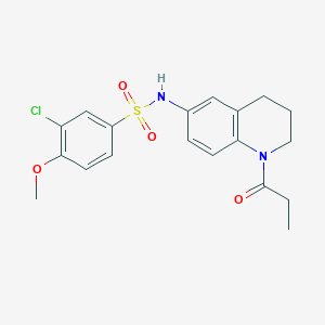 3-chloro-4-methoxy-N-(1-propionyl-1,2,3,4-tetrahydroquinolin-6-yl)benzenesulfonamide