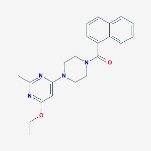 molecular formula C22H24N4O2 B2439340 (4-(6-Ethoxy-2-methylpyrimidin-4-yl)piperazin-1-yl)(naphthalen-1-yl)methanone CAS No. 946371-63-7