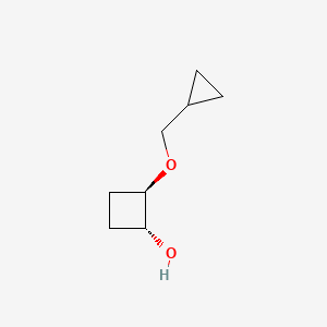 molecular formula C8H14O2 B2439345 (1R,2R)-2-(环丙基甲氧基)环丁-1-醇 CAS No. 2165776-31-6