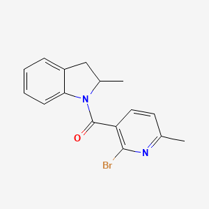 molecular formula C16H15BrN2O B2439363 1-(2-bromo-6-methylpyridine-3-carbonyl)-2-methyl-2,3-dihydro-1H-indole CAS No. 1428092-54-9