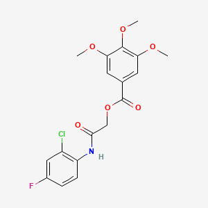 molecular formula C18H17ClFNO6 B2439369 [2-(2-Chloro-4-fluoroanilino)-2-oxoethyl] 3,4,5-trimethoxybenzoate CAS No. 386262-42-6