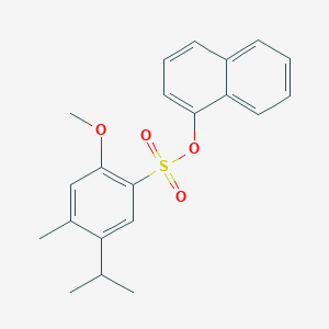 molecular formula C21H22O4S B2439371 Naphthalen-1-yl 2-methoxy-4-methyl-5-(propan-2-yl)benzene-1-sulfonate CAS No. 2415570-42-0