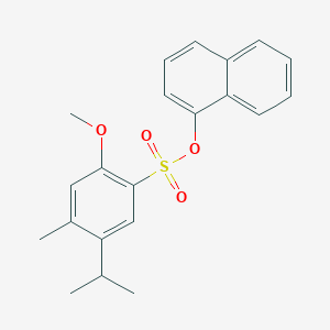 B2439371 Naphthalen-1-yl 2-methoxy-4-methyl-5-(propan-2-yl)benzene-1-sulfonate CAS No. 2415570-42-0