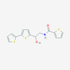 molecular formula C15H13NO2S3 B2439383 N-(2-{[2,2'-bithiophene]-5-yl}-2-hydroxyethyl)thiophene-2-carboxamide CAS No. 2097862-01-4
