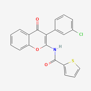 molecular formula C20H12ClNO3S B2439384 N-[3-(3-氯苯基)-4-氧代-4H-色满-2-基]噻吩-2-甲酰胺 CAS No. 900899-74-3