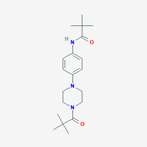 molecular formula C20H31N3O2 B243939 N-{4-[4-(2,2-dimethylpropanoyl)-1-piperazinyl]phenyl}-2,2-dimethylpropanamide 