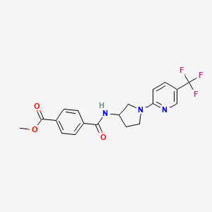 Methyl 4-((1-(5-(trifluoromethyl)pyridin-2-yl)pyrrolidin-3-yl)carbamoyl)benzoate
