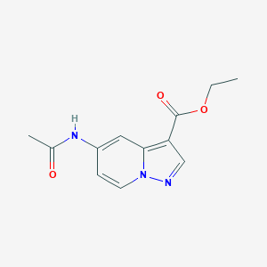 molecular formula C12H13N3O3 B2439399 Ethyl 5-acetamidopyrazolo[1,5-a]pyridine-3-carboxylate CAS No. 1396758-80-7