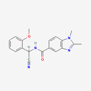 N-[cyano(2-methoxyphenyl)methyl]-1,2-dimethyl-1H-1,3-benzodiazole-5-carboxamide