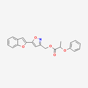 (5-(Benzofuran-2-yl)isoxazol-3-yl)methyl 2-phenoxypropanoate
