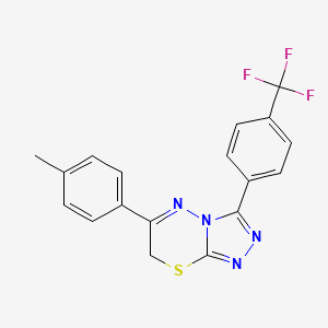 6-(4-methylphenyl)-3-[4-(trifluoromethyl)phenyl]-7H-[1,2,4]triazolo[3,4-b][1,3,4]thiadiazine