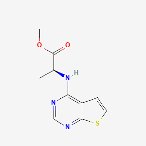 molecular formula C10H11N3O2S B2439416 Methyl (2S)-2-(thieno[2,3-d]pyrimidin-4-ylamino)propanoate CAS No. 1508277-61-9