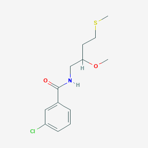 molecular formula C13H18ClNO2S B2439423 3-Chloro-N-(2-methoxy-4-methylsulfanylbutyl)benzamide CAS No. 2309573-81-5
