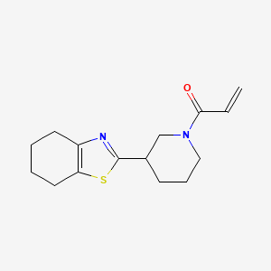 molecular formula C15H20N2OS B2439424 1-[3-(4,5,6,7-Tetrahydro-1,3-benzothiazol-2-yl)piperidin-1-yl]prop-2-en-1-one CAS No. 2094385-05-2