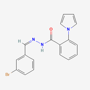 N'-[(1Z)-(3-bromophenyl)methylidene]-2-(1H-pyrrol-1-yl)benzohydrazide