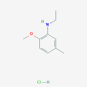 molecular formula C10H16ClNO B2439448 N-乙基-2-甲氧基-5-甲基苯胺；盐酸盐 CAS No. 2375261-19-9
