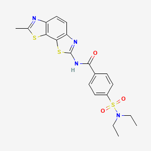 4-(diethylsulfamoyl)-N-{11-methyl-3,12-dithia-5,10-diazatricyclo[7.3.0.0^{2,6}]dodeca-1(9),2(6),4,7,10-pentaen-4-yl}benzamide