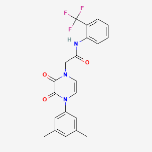 2-(4-(3,5-dimethylphenyl)-2,3-dioxo-3,4-dihydropyrazin-1(2H)-yl)-N-(2-(trifluoromethyl)phenyl)acetamide