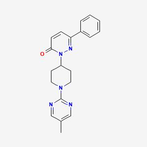 molecular formula C20H21N5O B2439467 2-[1-(5-Methylpyrimidin-2-yl)piperidin-4-yl]-6-phenylpyridazin-3-one CAS No. 2379983-98-7