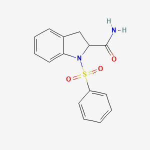 molecular formula C15H14N2O3S B2439469 1-(苯基磺酰基)吲哚-2-甲酰胺 CAS No. 16851-61-9