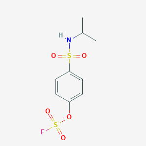 molecular formula C9H12FNO5S2 B2439471 1-Fluorosulfonyloxy-4-(propan-2-ylsulfamoyl)benzene CAS No. 2411237-42-6