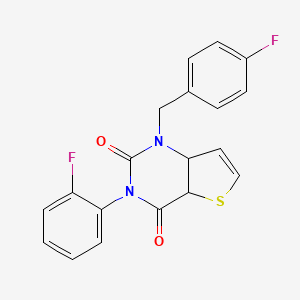 3-(2-fluorophenyl)-1-[(4-fluorophenyl)methyl]-1H,2H,3H,4H-thieno[3,2-d]pyrimidine-2,4-dione