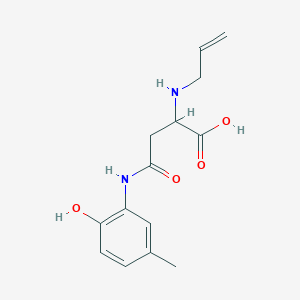 molecular formula C14H18N2O4 B2439480 2-(烯丙基氨基)-4-((2-羟基-5-甲基苯基)氨基)-4-氧代丁酸 CAS No. 1047682-49-4