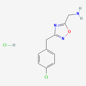 (3-(4-Chlorobenzyl)-1,2,4-oxadiazol-5-yl)methanamine hydrochloride