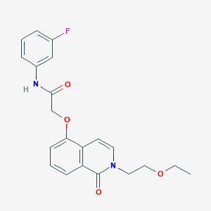 2-[2-(2-ethoxyethyl)-1-oxoisoquinolin-5-yl]oxy-N-(3-fluorophenyl)acetamide
