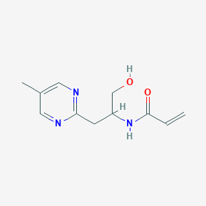 molecular formula C11H15N3O2 B2439498 N-[1-Hydroxy-3-(5-methylpyrimidin-2-yl)propan-2-yl]prop-2-enamide CAS No. 2411243-26-8
