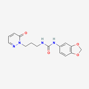 1-(benzo[d][1,3]dioxol-5-yl)-3-(3-(6-oxopyridazin-1(6H)-yl)propyl)urea