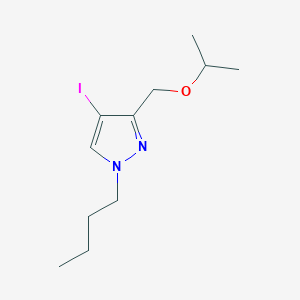 molecular formula C11H19IN2O B2439506 1-丁基-4-碘-3-(异丙氧甲基)-1H-吡唑 CAS No. 1855951-29-9