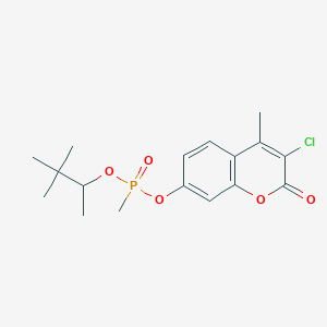molecular formula C17H22ClO5P B2439518 3-chloro-4-methyl-2-oxo-2H-chromen-7-yl (3,3-dimethylbutan-2-yl) methylphosphonate CAS No. 875577-99-4