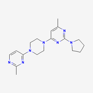 4-Methyl-6-[4-(2-methylpyrimidin-4-yl)piperazin-1-yl]-2-(pyrrolidin-1-yl)pyrimidine