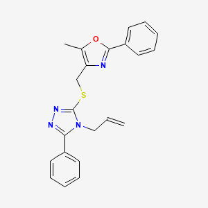 3-{[(5-methyl-2-phenyl-1,3-oxazol-4-yl)methyl]sulfanyl}-5-phenyl-4-(prop-2-en-1-yl)-4H-1,2,4-triazole