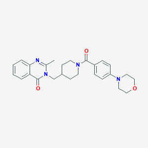 2-Methyl-3-[[1-(4-morpholin-4-ylbenzoyl)piperidin-4-yl]methyl]quinazolin-4-one