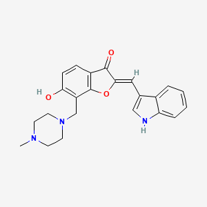 (2Z)-6-hydroxy-2-[(1H-indol-3-yl)methylidene]-7-[(4-methylpiperazin-1-yl)methyl]-2,3-dihydro-1-benzofuran-3-one