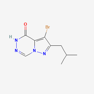 molecular formula C9H11BrN4O B2439533 9-Bromo-8-isobutylpyrazolo[1,5-d][1,2,4]triazinone CAS No. 1383626-27-4