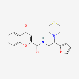 N-(2-(furan-2-yl)-2-thiomorpholinoethyl)-4-oxo-4H-chromene-2-carboxamide