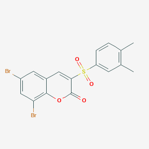 6,8-dibromo-3-[(3,4-dimethylphenyl)sulfonyl]-2H-chromen-2-one