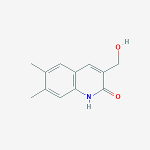 molecular formula C12H13NO2 B2439539 3-(Hydroxymethyl)-6,7-dimethyl-2(1H)-quinolinone CAS No. 485338-03-2